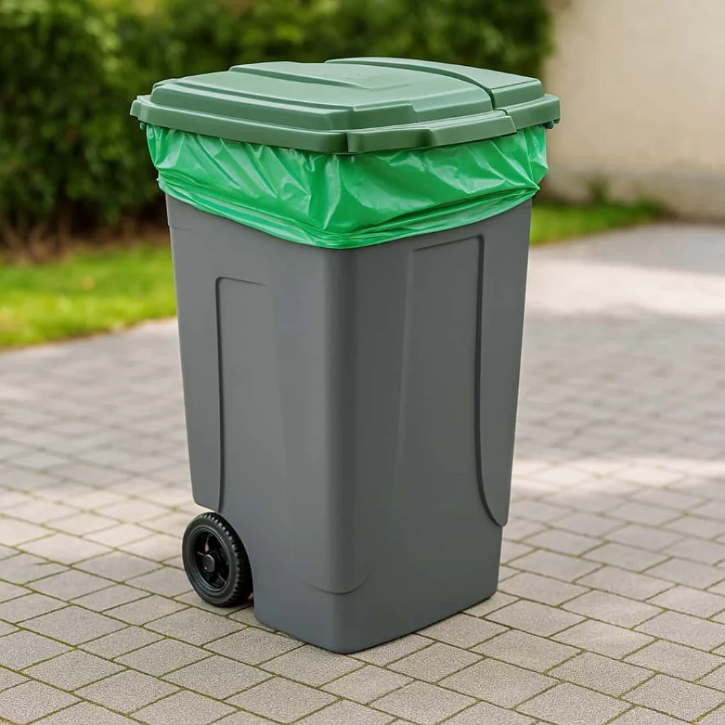 Bidone Carrellato Ottanta Verde 80 lt MOBIL PLASTIC