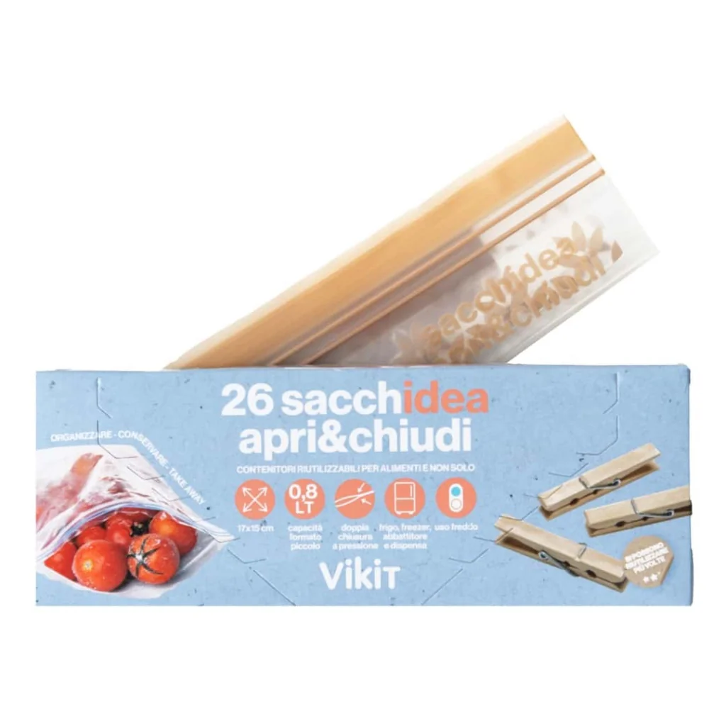 Sacchi Apri&Chiudi con Chiusura A Pressione 17x15 cm 26 pz DT