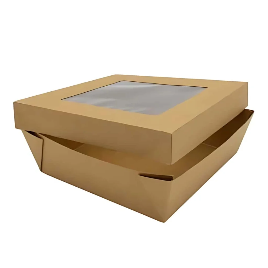 Box Alimenti con Finestra Kraft 14x14x5 cm 30 pz IMBALLAGGI