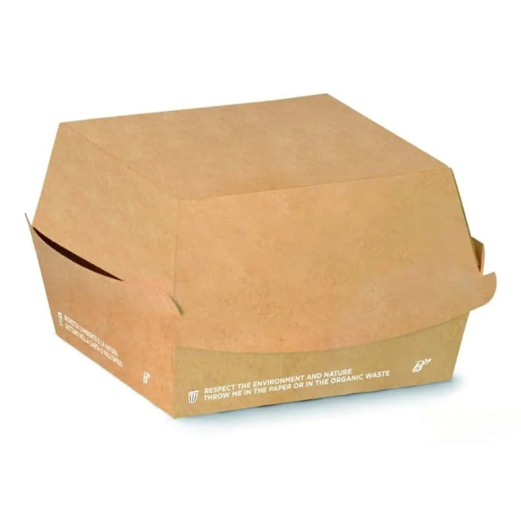 Hamburger Box Avana / Bianco 12x12x11 cm 50 pz SDG