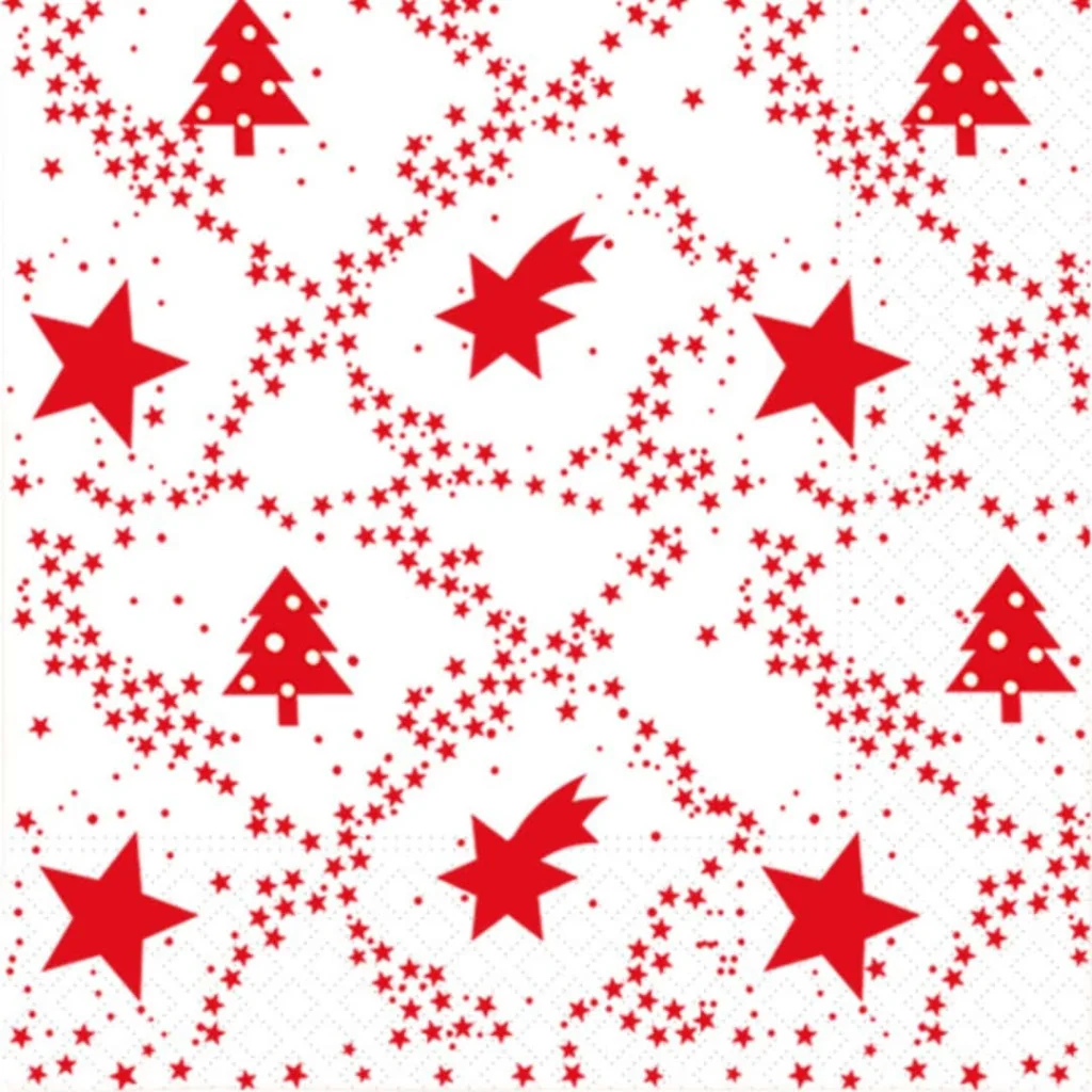 Tovaglioli Red Xmas Rossi 33x33 cm 30pz DOPLA