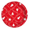 Piatti Frutta Cartoncino Red Xmas Rossi ø 18 cm DOPLA