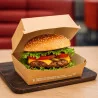 Hamburger Box Avana / Bianco 12x12x11 cm 50 pz SDG