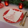 Piatti Frutta Cartoncino Red Xmas Rossi ø 18 cm DOPLA
