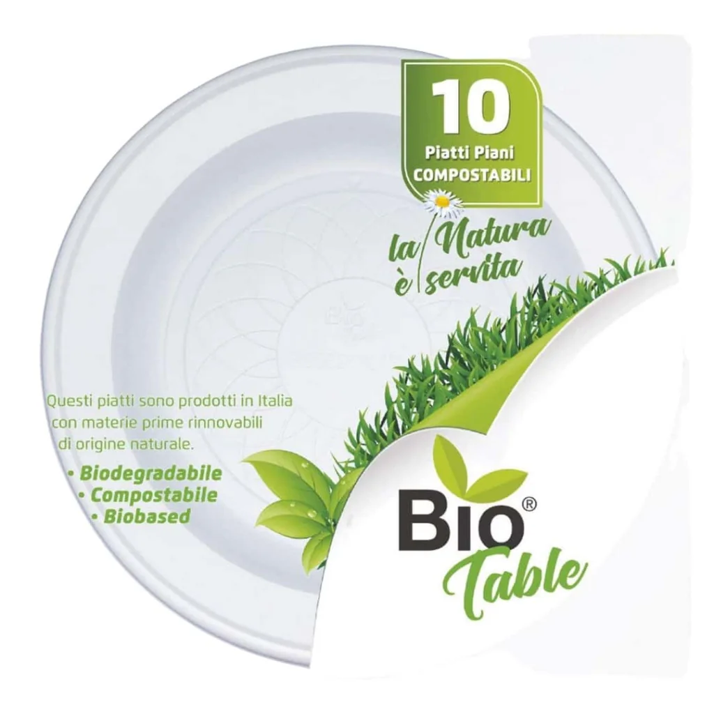 Piatti Piani Compostabili Biotable 10 pz DT