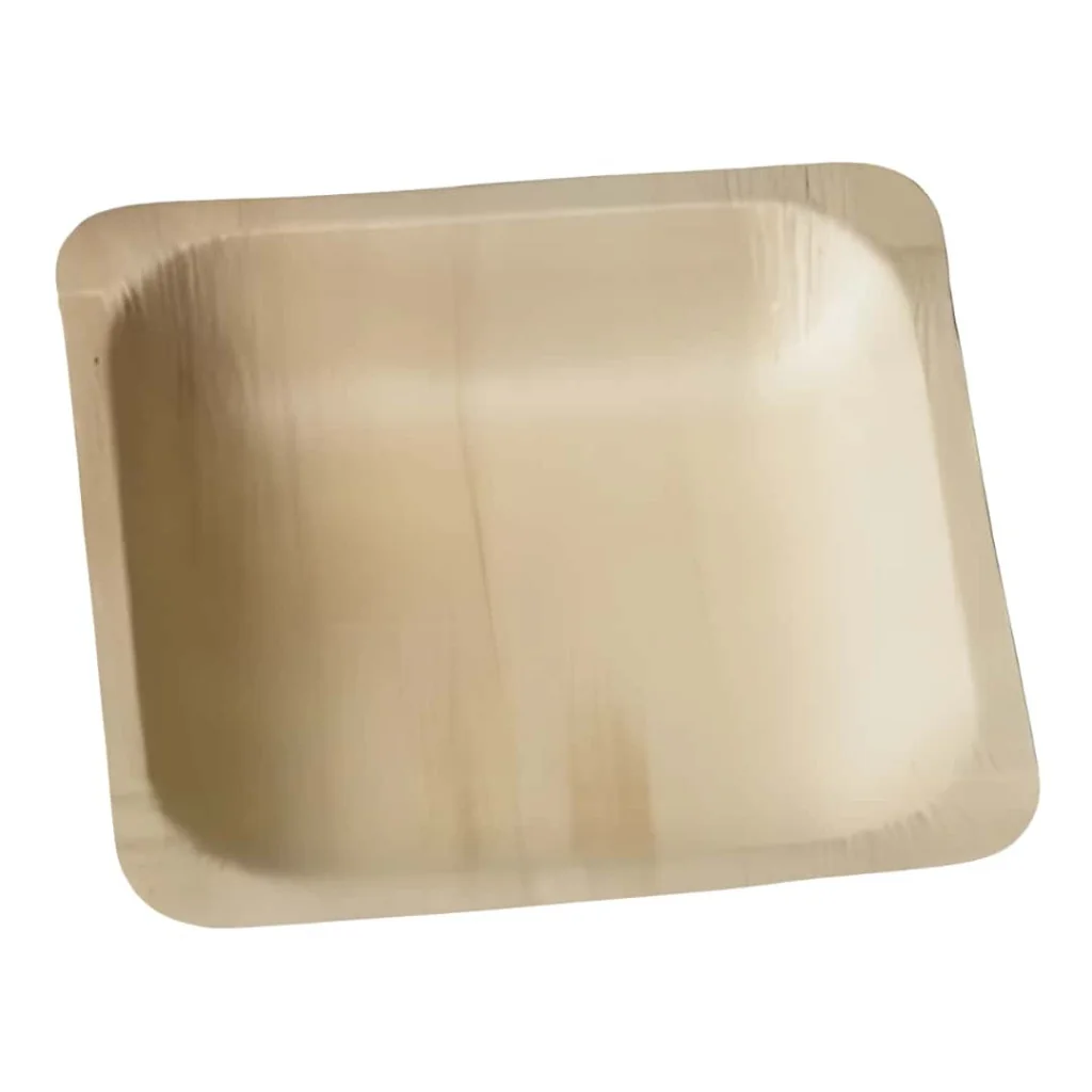 Piatto Piano Bio Legno Quadrato 14x14x2,5 cm 24pz LEONE