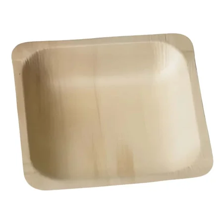 Piatto Piano Bio Legno Quadrato 14x14x2,5 cm 24pz LEONE