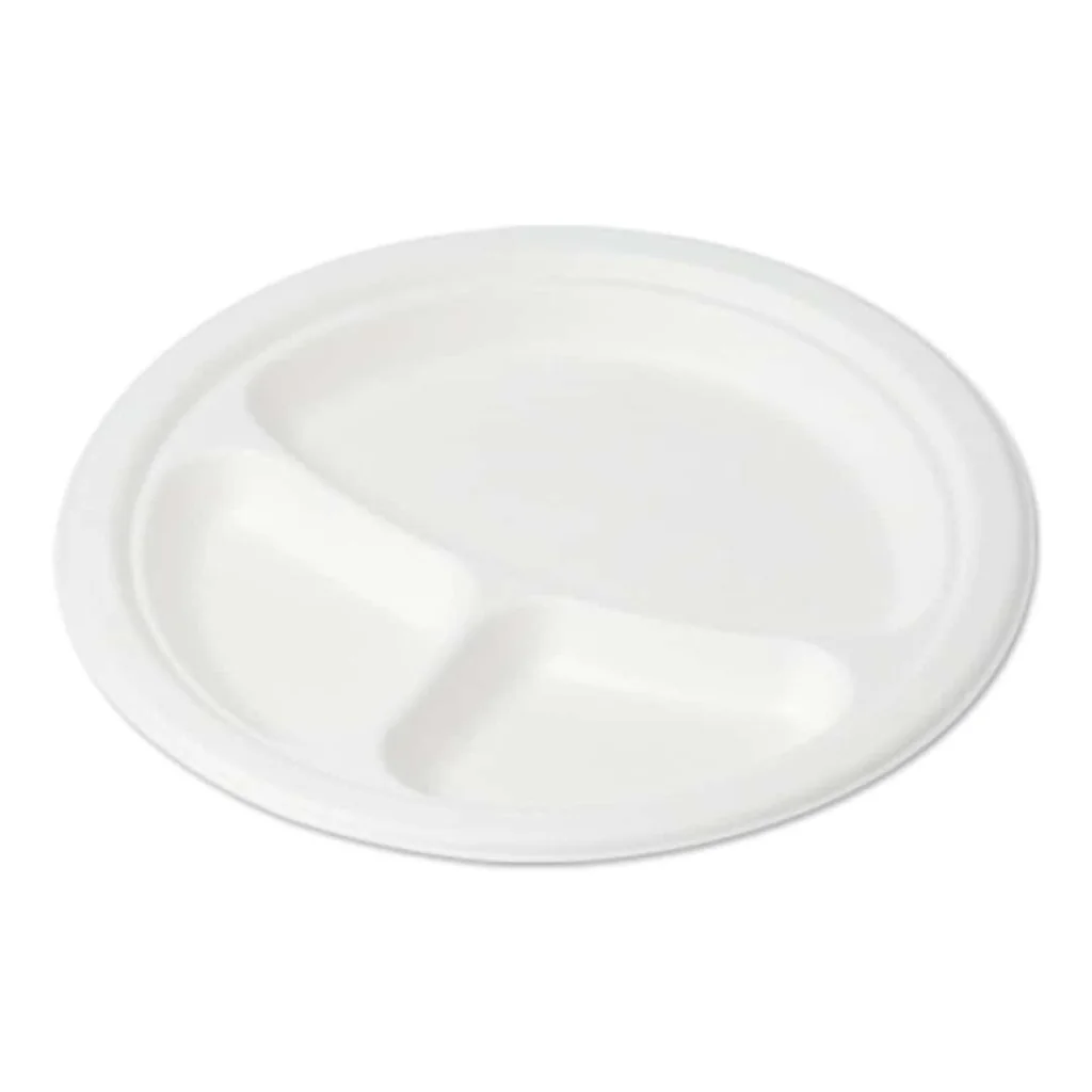 Piatti 3 Scomparti in Polpa di Cellulosa ø 26 cm 50 pz SIGNORBIO