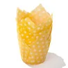 Pirottini Muffin Tulip Pois Gialli 50x50x72 mm 120pz ICA