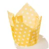 Pirottini Muffin Tulip Pois Gialli 50x50x72 mm 120pz ICA