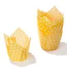 Pirottini Muffin Tulip Pois Gialli 50x50x72 mm 120pz ICA