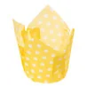 Pirottini Muffin Tulip Pois Gialli 50x50x72 mm 120pz ICA