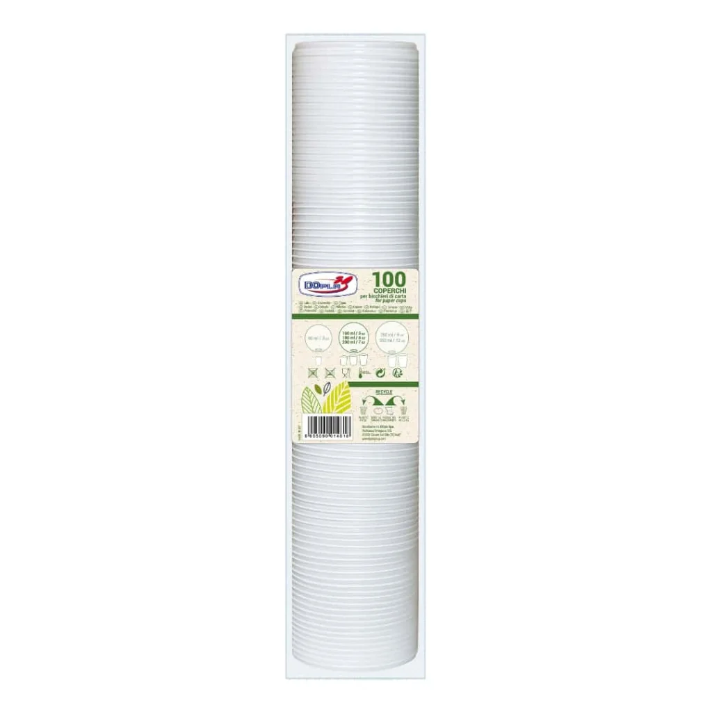Coperchi per Bicchiere Carta 5-6-7 oz 100 pz DOPLA