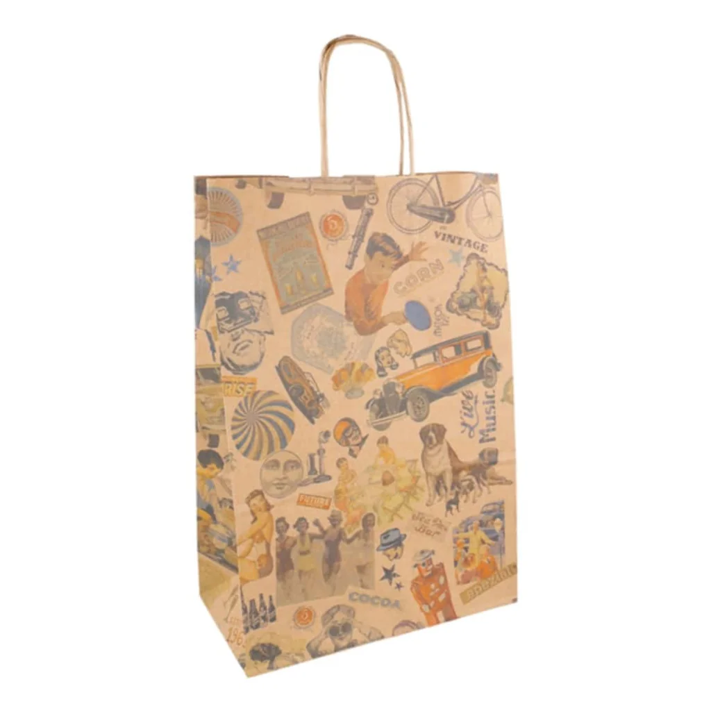 Sacchetti Sos Vintage Kraft con Manici 26+14x32 cm GARCIA DE POU
