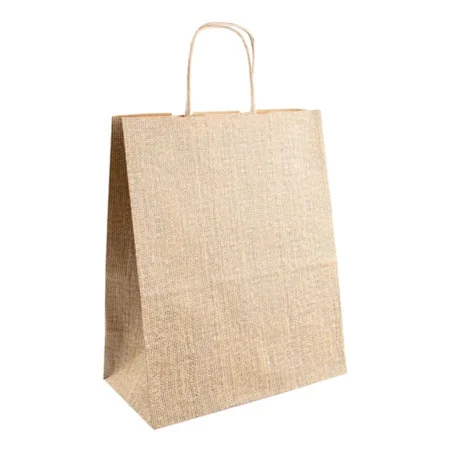 Sacchetti Sos Arpillera Kraft con Manici 26+14x32 cm 10pz