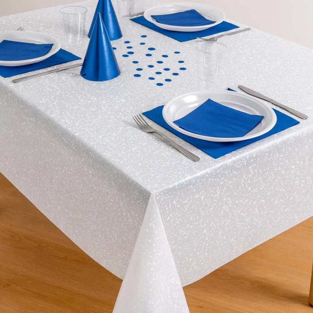 Tovaglia Iridescente Glit Argento 140x270 cm DT