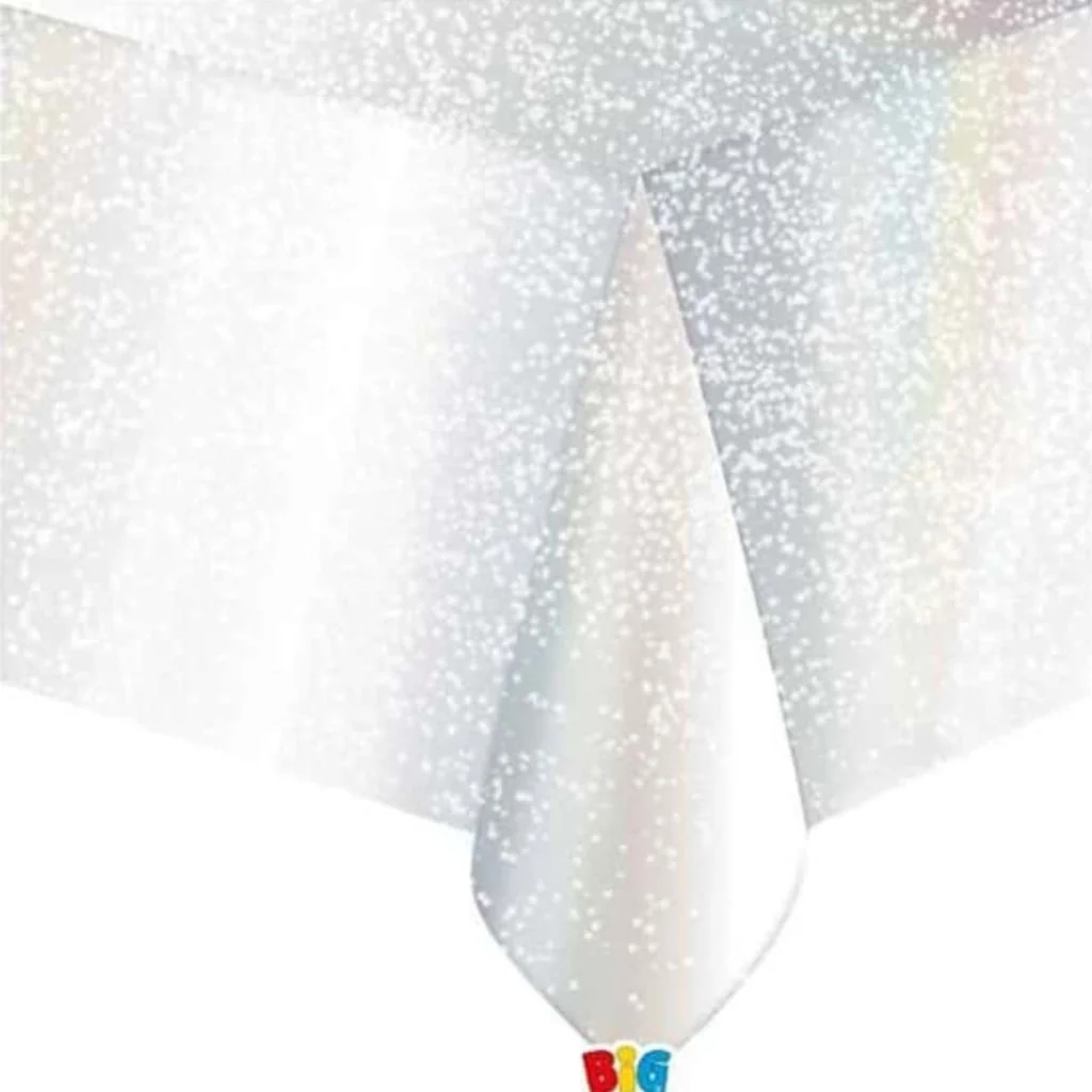 Tovaglia Iridescente Glit Argento 140x270 cm DT