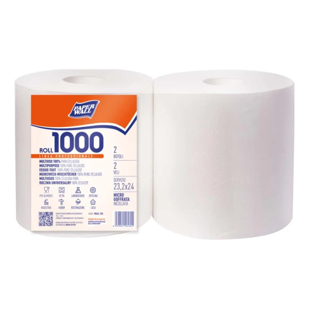 Rotoloni Industriali Carta Roll1000 Paper Wall 2rt REALCARTA