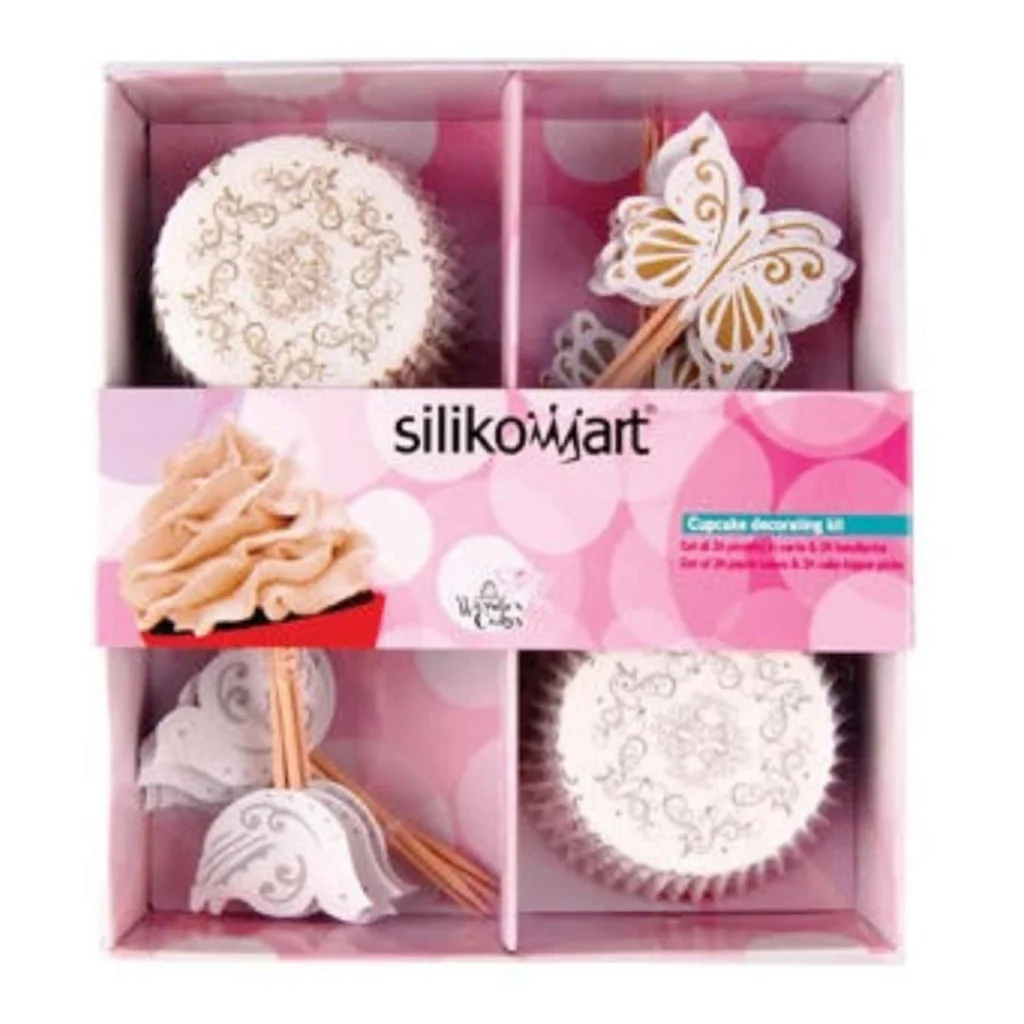Set 24 Pirottini Carta con 24 Bandierine Wedding SILIKOMART