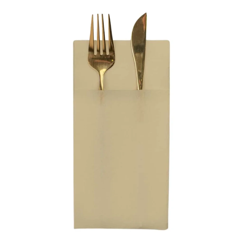 Tovaglioli Portaposate Pocket Champagne 25 pz RO.IAL