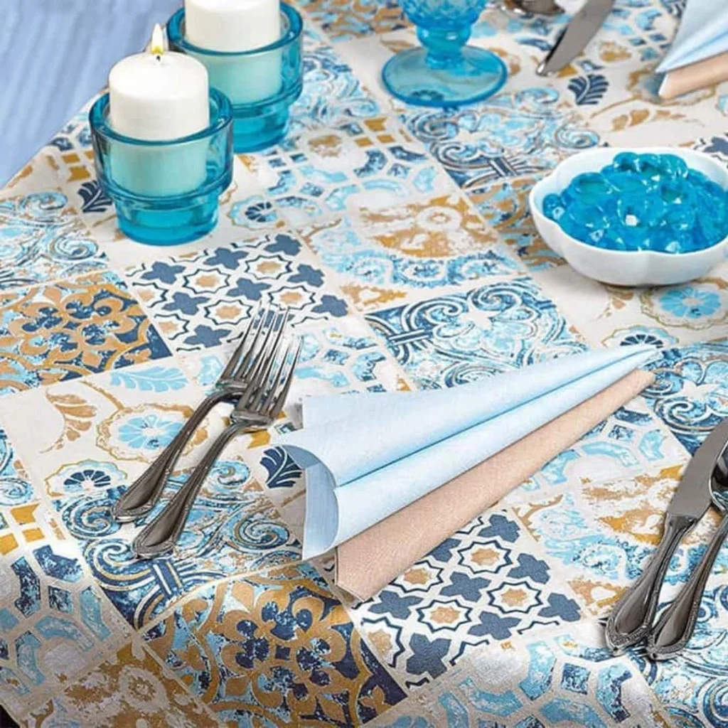 Tovaglie Azule Turchese Spunlaid 100x100 cm 20 pz VENTIDUE