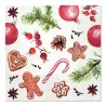 Tovaglioli Dolci di Natale e Palline 33x33 cm PAW