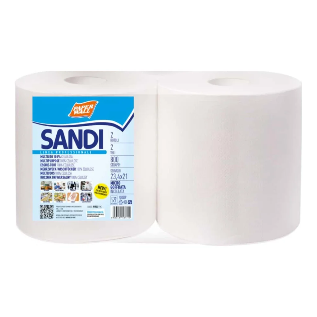 Rotoloni Industriali Carta Sandi Paper Wall 2 rt REALCARTA