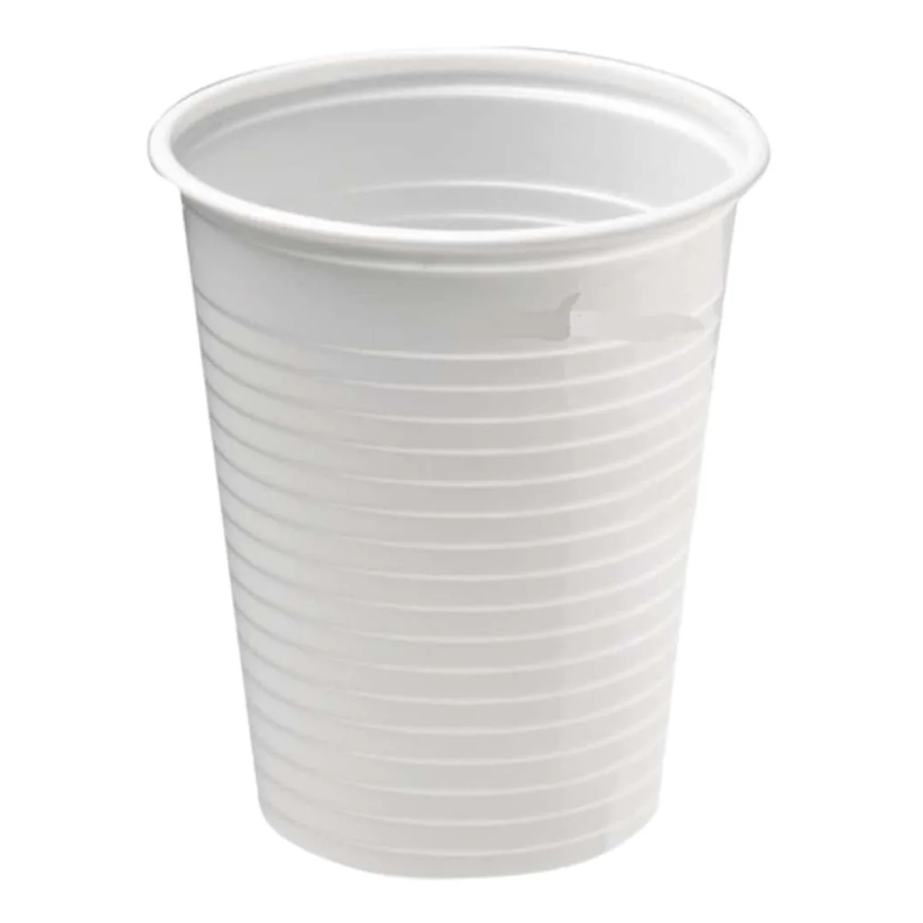 Bicchiere Plastica Bianco Magico 200 cc 100 pz DOPLA