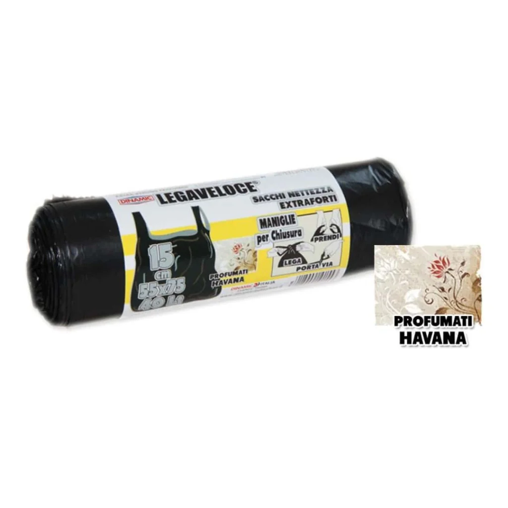 Sacchi Spazzatura Neri 55x75 cm 15 pz DINAMIC