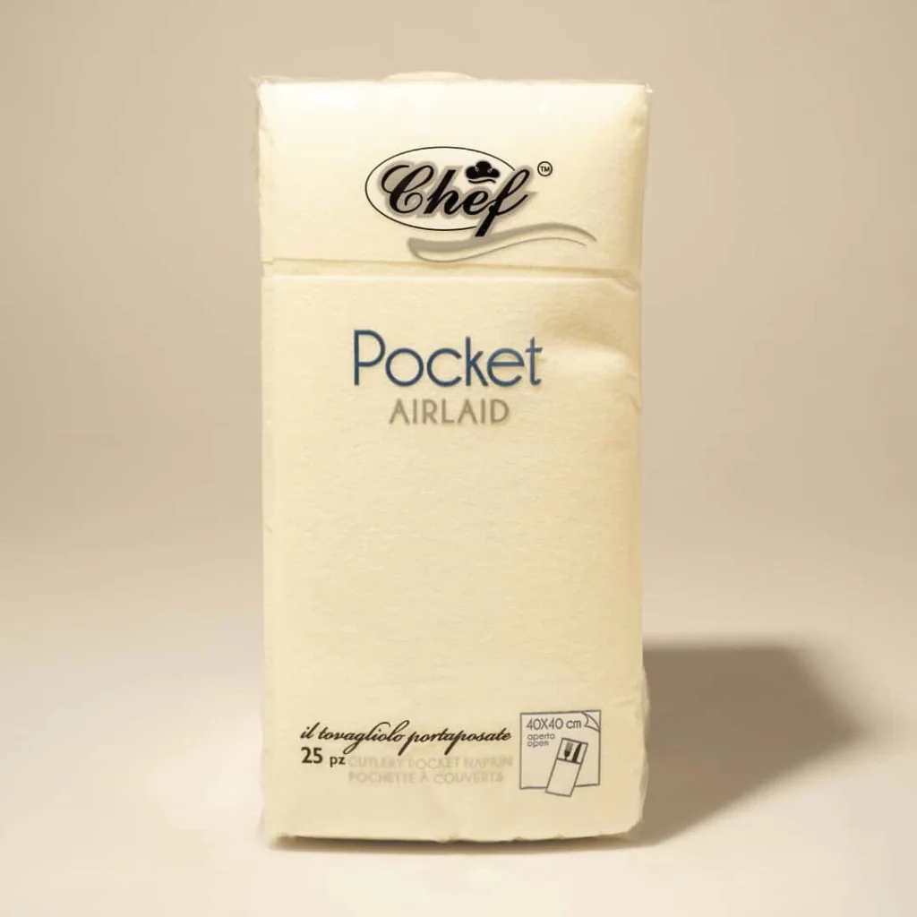 Tovaglioli Portaposate Pocket Avorio 25 pz RO.IAL