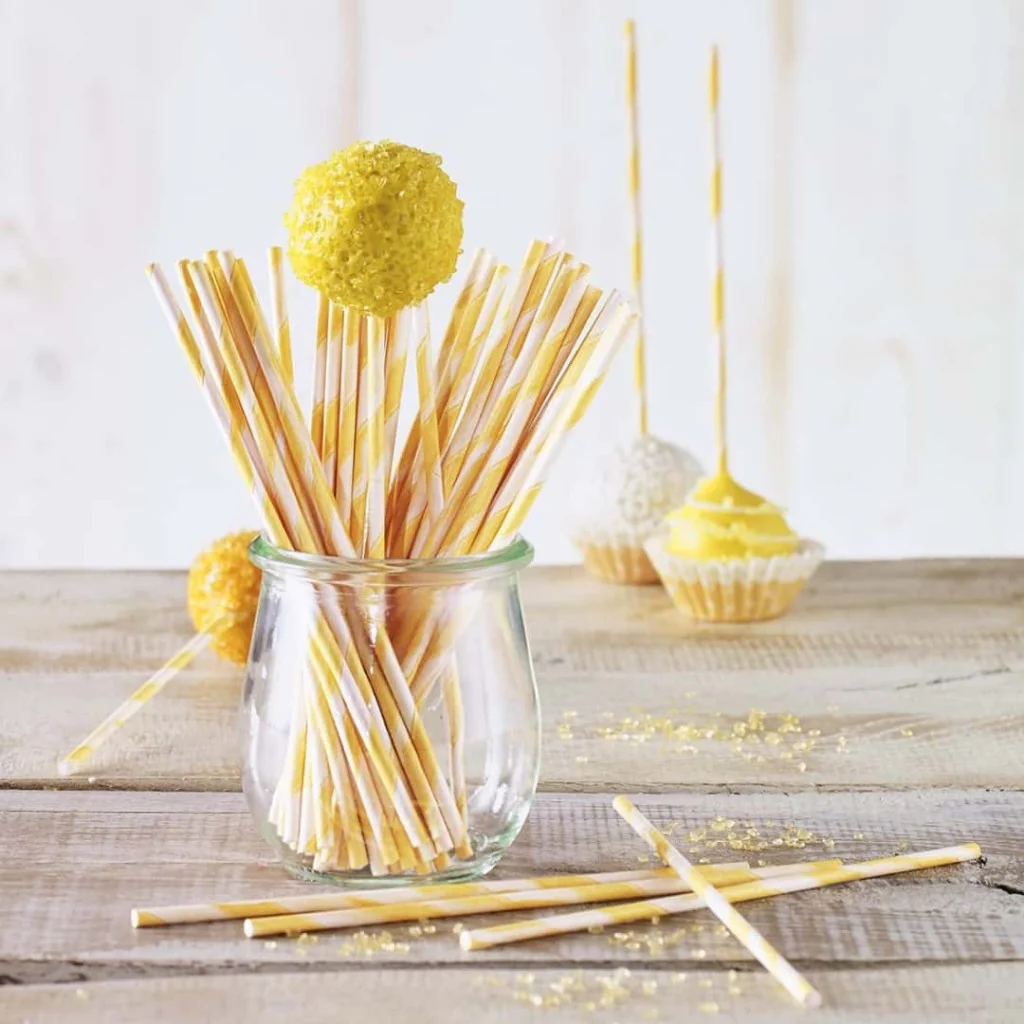 Bastoncini Cake Pops Arancioni 15 cm 48 pz 