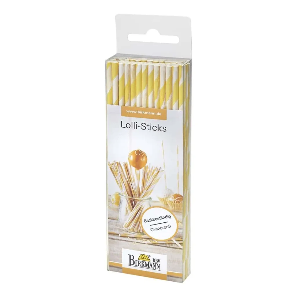 Bastoncini Cake Pops Gialli 15 cm 48 pz 