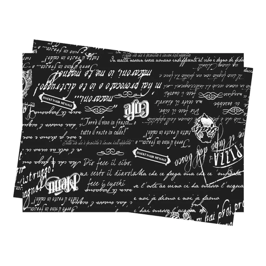 Tovagliette Carta Vintage Nere 30x45 cm 250pz INDUSTRIE CELTEX