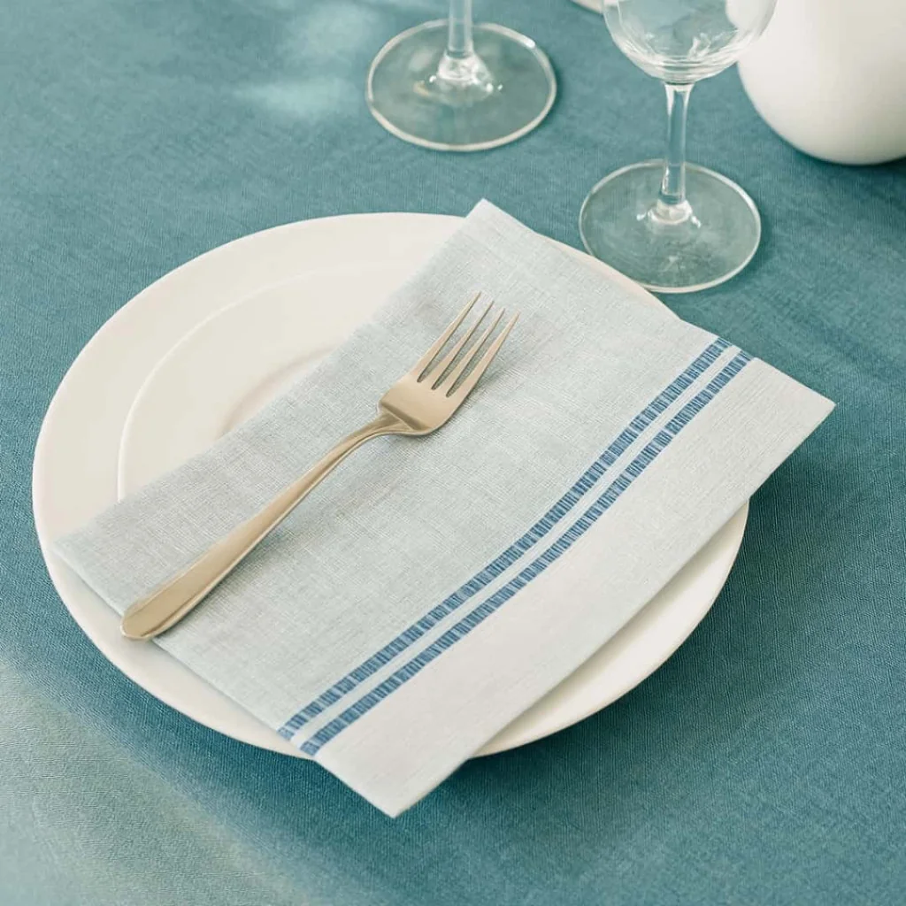 Tovaglioli Jute Perla Turchese 40x40 cm 40 pz PRATO