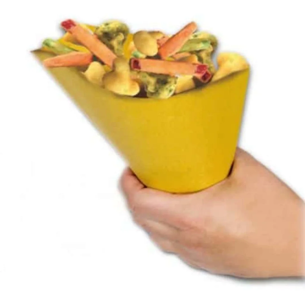 Cono Fritti Piccolo Carta Gialla 15,5x18,5 cm 500 pz IMBALLAGGI