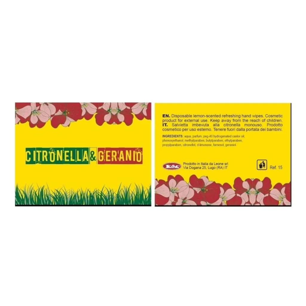 Salviette Antizanzara Geranio e Citronella 100 pz LEONE