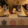 Tovaglia Spunlaid Noel Marrone 100x100 cm 5 pz VENTIDUE