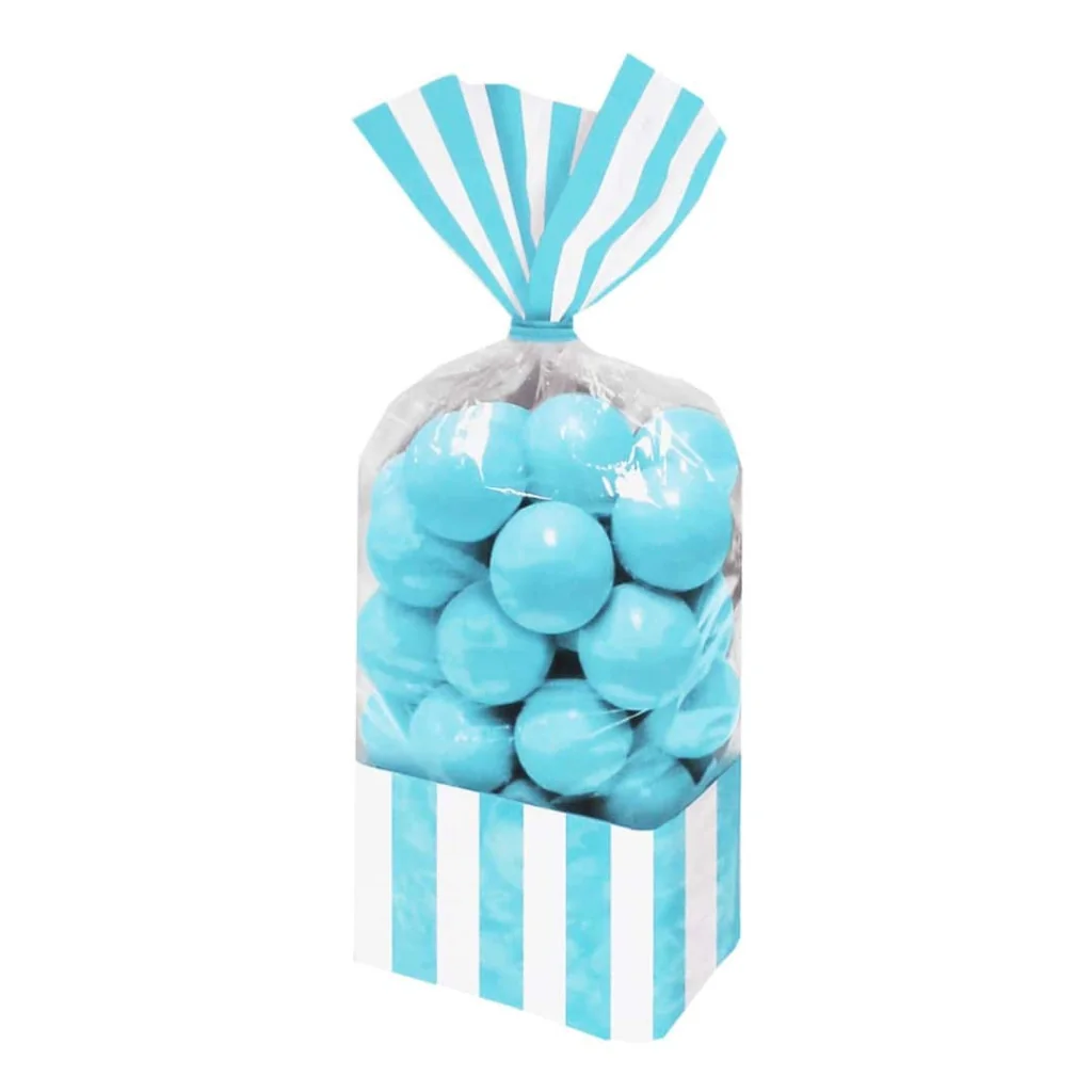 Sacchetti Festa Party Bag a Righe Blu 10 pz DT