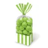 Sacchetti Festa Party Bag a Righe Verde Kiwi 10 pz DT