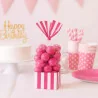Sacchetti Festa Party Bag a Righe Rosa 10 pz DT