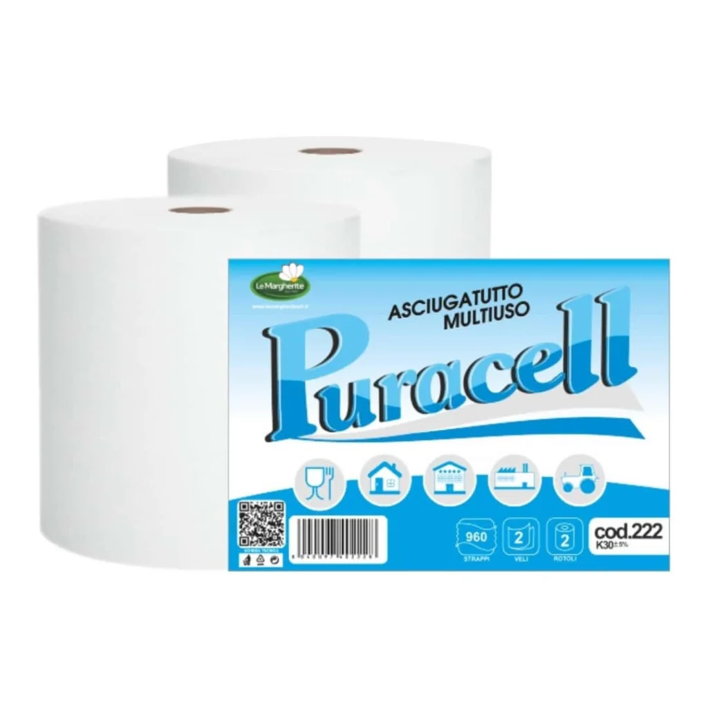 Rotoloni Industriali Carta Puracell K30 2rt LE MARGHERITE
