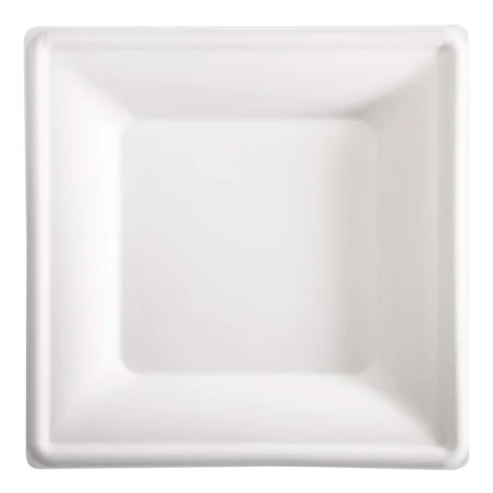 Piatto Quadrato Polpa Di Cellulosa 26x26 cm 50 pz SIAM QUALITY