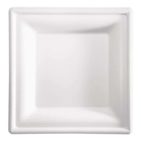 Piatto Quadrato Polpa di Cellulosa 20x20 cm 50 pz SIAM QUALITY