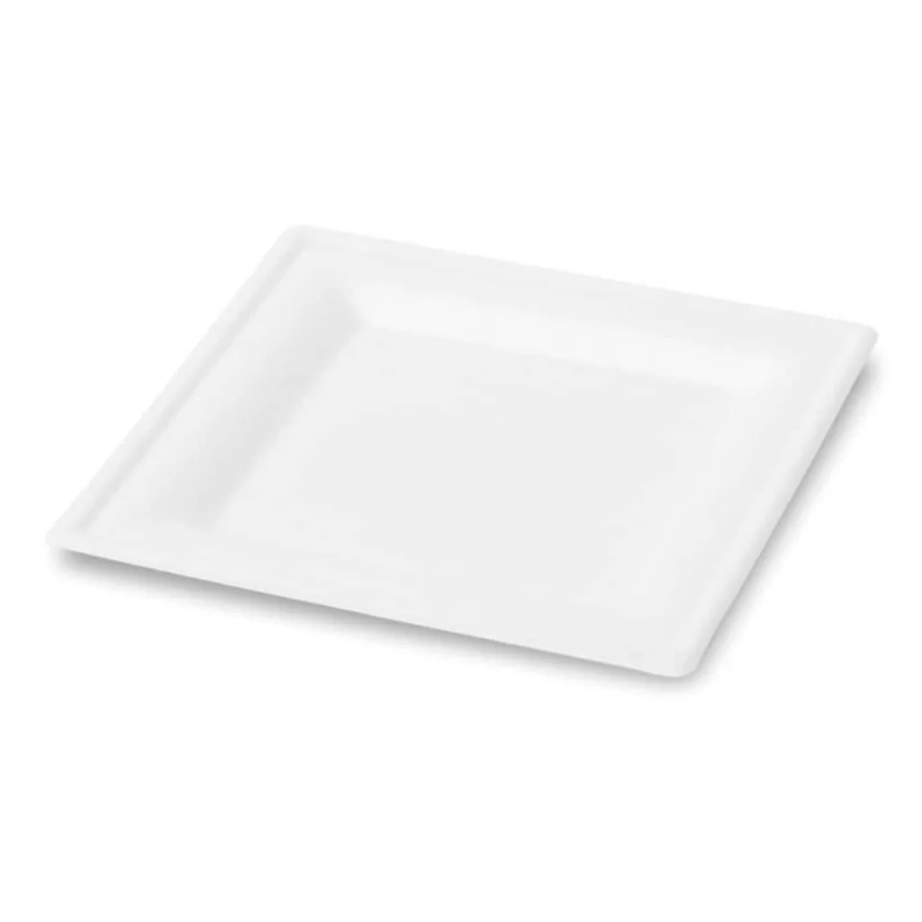 Piatto Quadrato Polpa di Cellulosa 20x20 cm 50 pz SIAM QUALITY