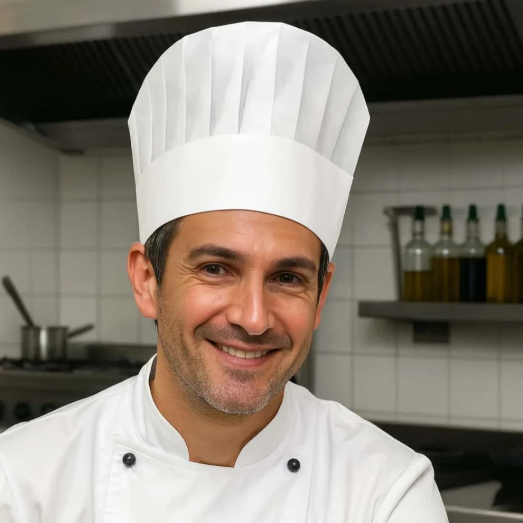 Cappello Cuoco Carta 23 cm 20pz CROWN CHEF