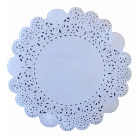 Pizzi Carta Tondi Lucidi Bianchi 12 cm 250pz LEONE