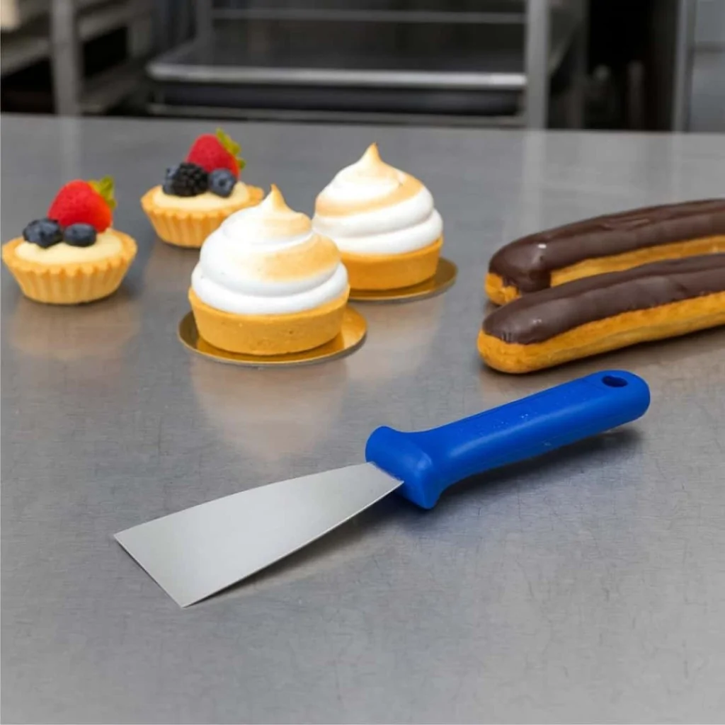 Spatola Pasticceria Bordo Dritto Acciaio Blu 6 cm THERMOHAUSER