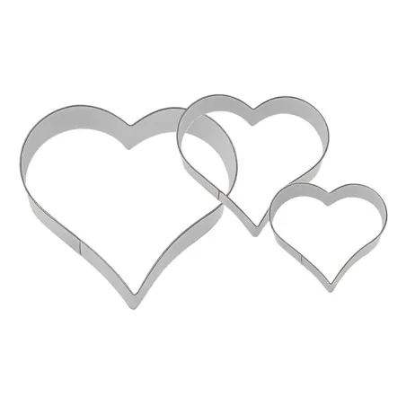 Set 3 Tagliabiscotti Cuore Inox 4/5/6 cm WESTMARK