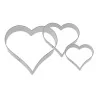 Set 3 Tagliabiscotti Cuore Inox 4/5/6 cm WESTMARK