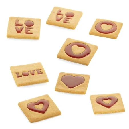 Stampo Formabiscotti Voilà Cookie Love 24x15 H 20 mm SILIKOMART